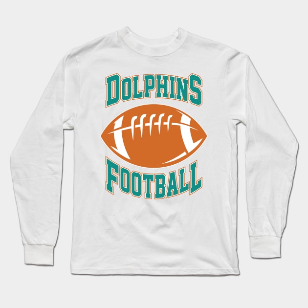 Miami Dolphins Football Club Long Sleeve T-Shirt by Cemploex_Art